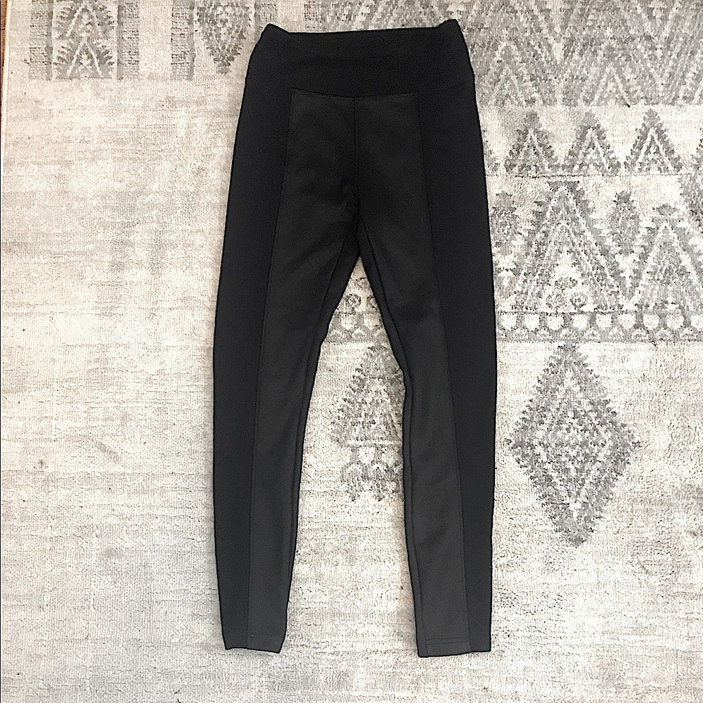 Express Split Vegan Leather Leggings